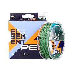 Шнур ZEOX Element PE X4 150м 0.128 мм (#0.6) / 6.2 кг (кол: темно-зелений)
