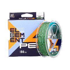 Шнур ZEOX Element PE X4 150м 0.261мм (#2.5) / 17.2кг (кол: темно-зелений)