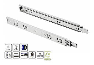 Направляюча кулькова 450mm GTV PRO без дотягу/повного висуву H-45mm навантаження 50кг PK-PRO-H45-450