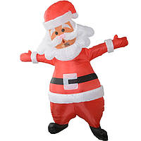Надувний костюм Санта Клаус RESTEQ дорослий 150-190 см. Санта косплей. Костюм Діда Мороза. Santa Claus надувний костюм