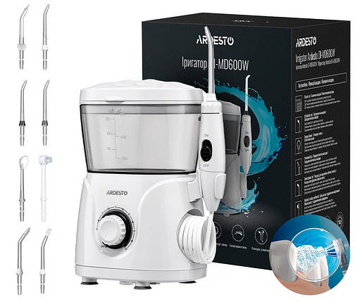 Іригатор стаціонарний Ardesto OI-MD-600-W 600 мл ID 3848534, фото 1