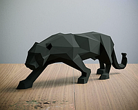 PaperKhan Конструктор из картона кот пума пантера ягу оригами papercraft 3D фигура развивающий набор антистрес