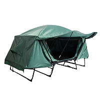 Палатка-раскладушка с тентом RESTEQ. Палатка трансформер. Раскладушка-палатка одноместная 210*80*120 см