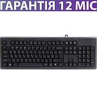 Клавиатура на комп A4Tech KM-720 Black (черная), с разъемом USB, проводная, мембранная