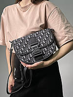 Christian Dior Mini Gallop Bag Oblique Jacquard Grey