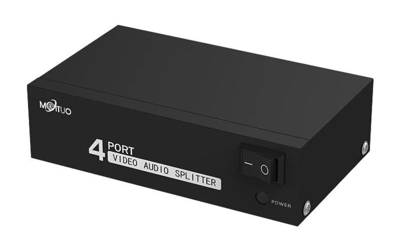 Спліттер, розгалужувач MT-104AV RCA на 4 телевізори (1 вхід - 4 виходи)