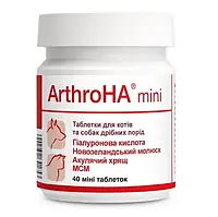 Таблетки Dolfos Arthro НА Mini хондропротектор для лечения болезней суставов кошек и собак, 40 табл.