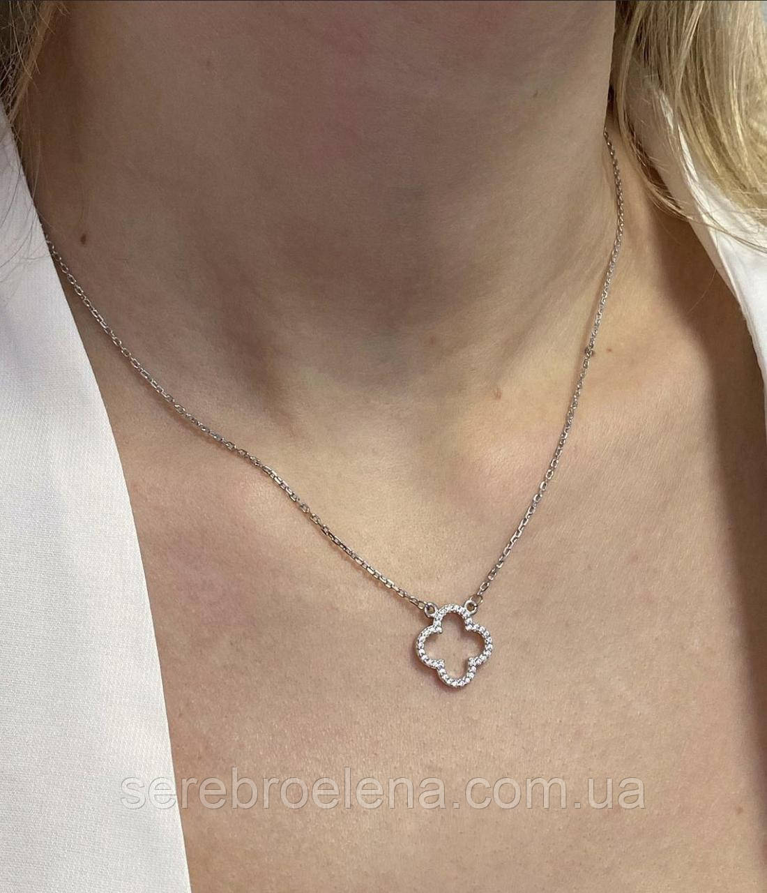 Срібне кольє з вставками із золота 0082.01р, фото 1
