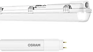 Промышленный светильник DAMP PROOF 1200 1XLAMP HOUSING IP65LEDV в комплекті з LED лампоюST8E-1.2M 16W/840 220-