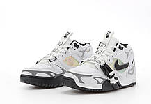 Чоловічі кросівки Nike Air Trainer 1 SP Utility White Найк Аір Трейнер білі текстиль рефлектив демісезон, фото 5