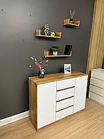 Комод 4+2 "Аврора" "Дуб Аппалачі/Німфеа Альба"