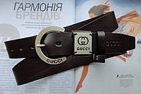 Женский ремень Gucci темно-коричневый