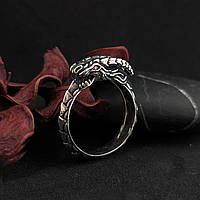 Дракон Уроборос кольцо, перстень, бронза, серебро 925, золото 585/750