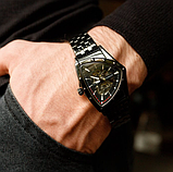 Якісний сталевий класичний красивий чоловічий годинник, фото 7