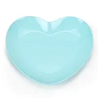 Лоточек металлический в форме сердца голубой