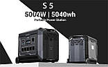Зарядна станція 5000W/5040Wh швидка зарядка за 2 години SOUOP S5 LiFePO4 акумулятор портативна батарея, фото 6