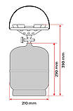 8л кемпінг Газовий туристичний балон у комплекті з пальником для приготування їжі, фото 6