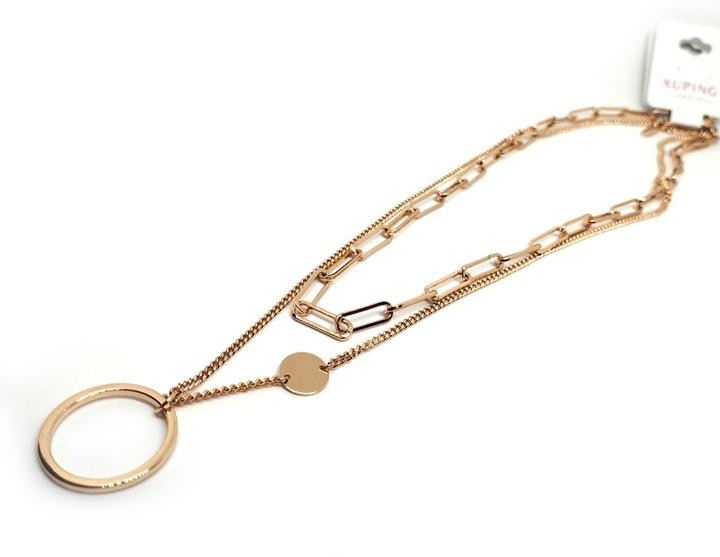 Ланцюжок із кільцем на шию XuPing золото, фото 1