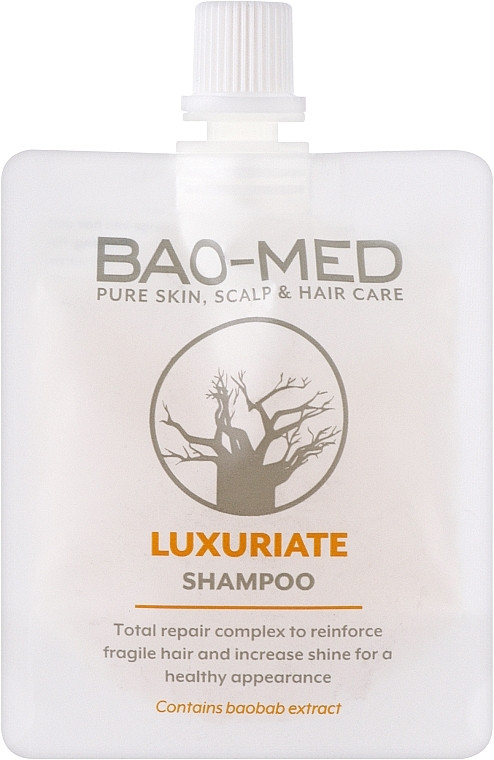 Поживний шампунь з екстрактом баобабу Bao-Med Luxuriate Shampoo 30 мл шампунь для зволоження волосся, фото 1