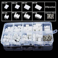 230 шт. Коннектор XH2.54 2p 3p 4p 5p 2.54мм набор для электроники, 3D принтера