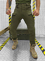 Тактические штаны софтшелл для военных в цвете олива
