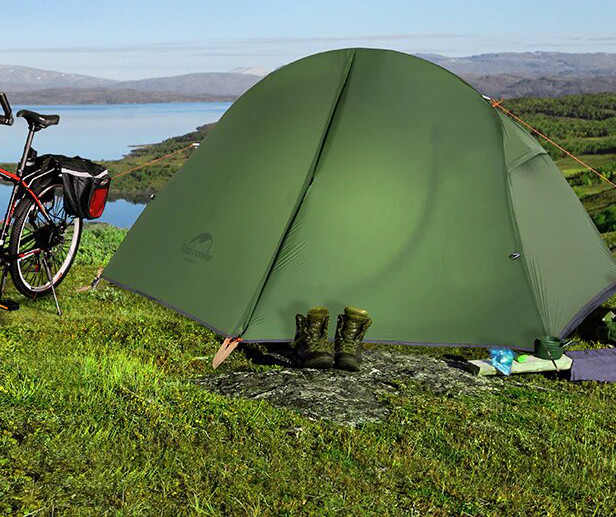 Палатка Naturehike Cycling I (1-местная) 20D silicone + footprint NH18A095-D Forest Green PRO_5737 - фото 2 - id-p2067958001