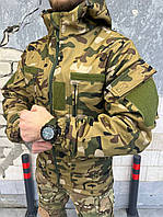 Тактическая куртка на двойном флисе для военных в цвете мультикам