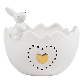 Ємність для зберігання "Великодній кролик", біла, 16 см ELISEY