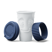 Чашка с крышкой Tassen "Смакота" (400 мл) фарфор, синий