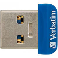 Флеш-накопичувач Verbatim USB флеш накопичувач 64GB Store 'n' Stay NANO Blue USB 3.0 (98711)