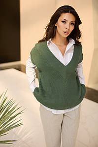 Жилет жіночий в'язаний оверсайз фасону UN