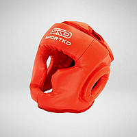 Шлем боксерский тренировочный M L XL | Боксерский шлем маска красный