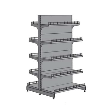 Двостороннні острівні торгові стелажі бу