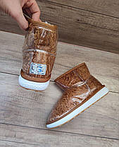 UGG Violeta CAMEL Рожеві короткі уги низькі дутики жіночі непромокальні силіконові для дощу, фото 2