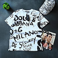 Летняя фирменная стильная премиум футболка DOL4E&GAБANNA мужская