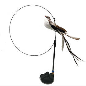 Іграшка дразнилка - вудочка для котів на присосці - пташка Long-tailed warbler