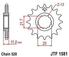 Зірка ведуча JT JTF1581.16