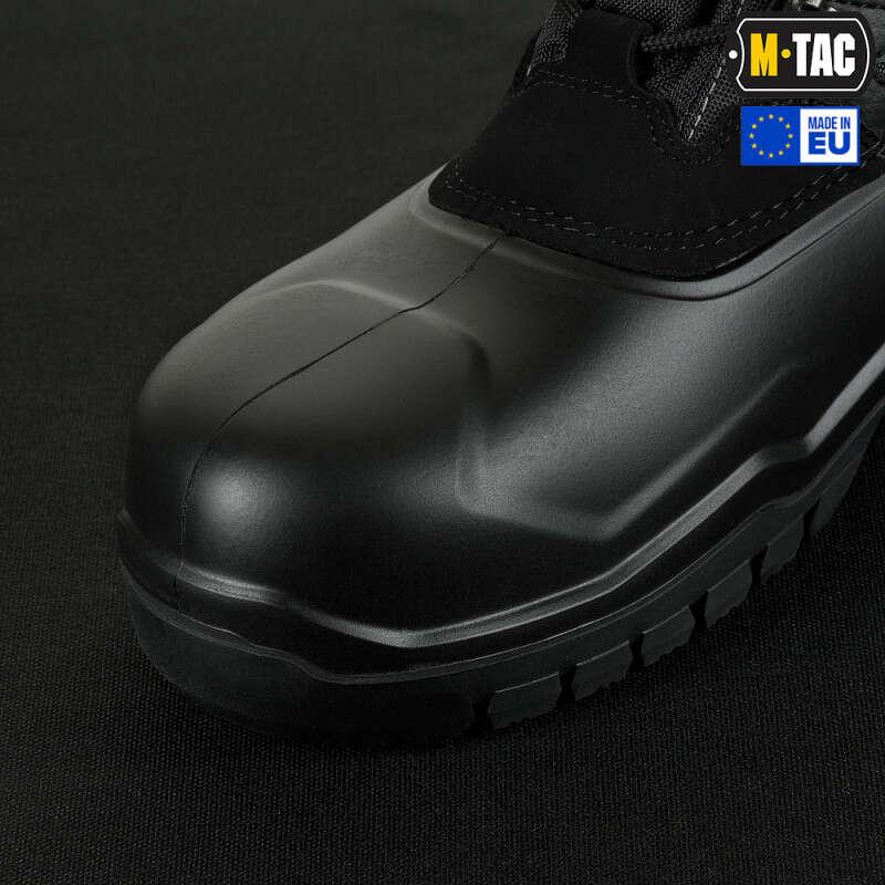 Качественные влагозащитные ботинки M-Tac Black черные кожанные ботинки с прорезиненной подошвой 42 arn - фото 2 - id-p2068272178