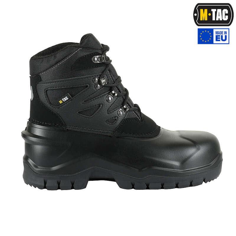 Качественные влагозащитные ботинки M-Tac Black черные кожанные ботинки с прорезиненной подошвой 47 arn - фото 5 - id-p2068272183