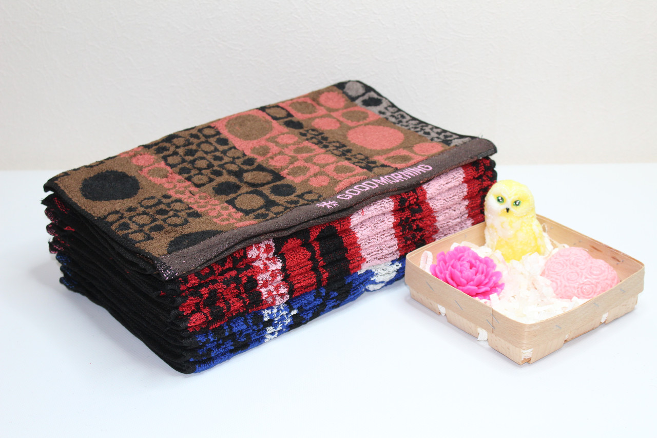 Рушник махровий 35х70 темне , жаккард "Добрий ранок" набір/3шт., фото 1