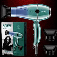 Мощный профессиональный фен для сушки и укладки волос с насадками VGR V 452 /2400Вт./