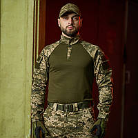 Осенний военный убакс Ghost Кофта убакс хаки пиксель Боевая рубашка UBACS с карманами на рукавах XL ukr
