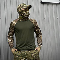 Армейский лонгслив мультикам Forest тактический убакс, футболка военная с длинным рукавом ubacs XL arn