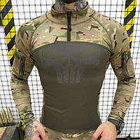 Военная мужская тактическая рубашка с принтом мультикам армейский убакс Punisher для ВСУ L ukr