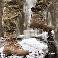 Тактичні берці Undolini Крейзі American Койот шкіряні армійські камуфляжні черевики утеплені air-tex ukr