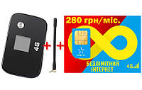 4G модем/роутер USB WI-FI 3G/4G LTE Huawei E5776s + 1 антена + Безлімітний стартовий пакет Київстар інтернет