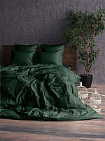 Stripe LUX GREEN 1/1см (Двуспальный на резинке) Комплект постельного белья