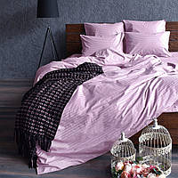 Stripe LUX ROSERY 1/1см (Двуспальный на резинке) Комплект постельного белья