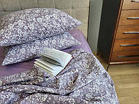 Роза фиолет, GOFRE DUO (Двуспальный на резинке) Комплект постельного белья