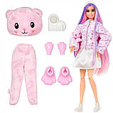 Лялька-сюрприз Barbie Cutie Reveal Teddy Bear Plush Оригінал Барбі в костюмі, Ведмедик Милашка проявляшка, ведмежа Змінює колір, фото 4